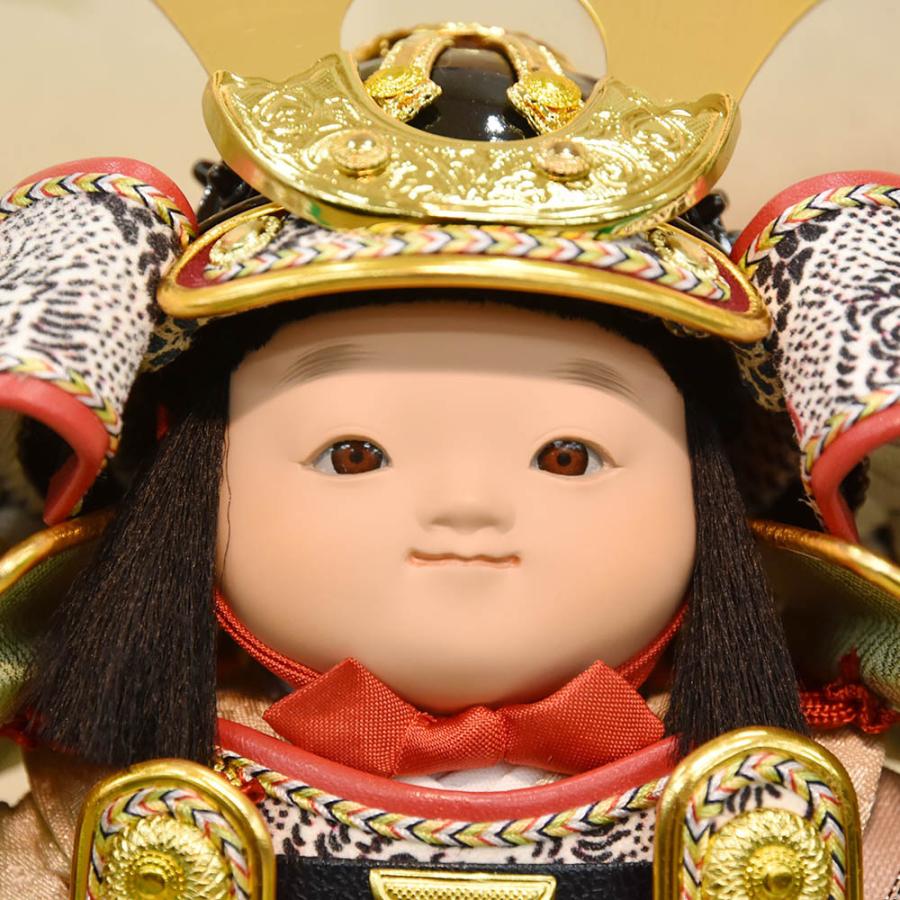 五月人形 コンパクト 久月作 鎧着大将平飾 送料無料 子供大将 平飾り