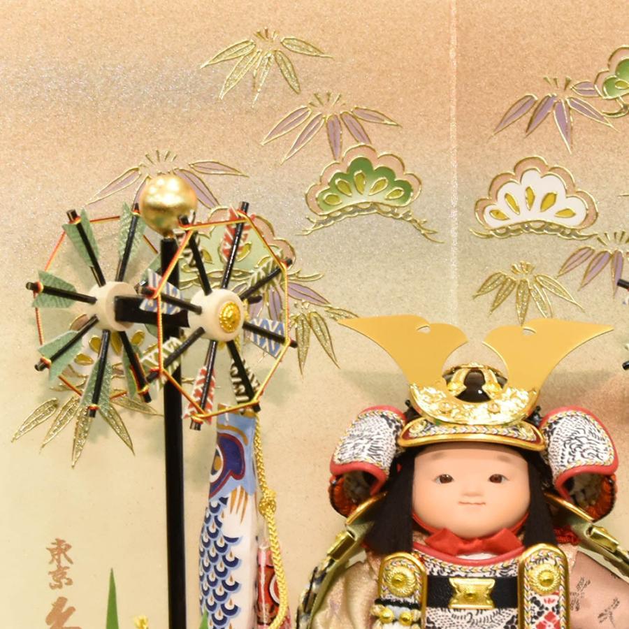 五月人形 コンパクト 久月作 鎧着大将平飾 送料無料 子供大将 平飾り