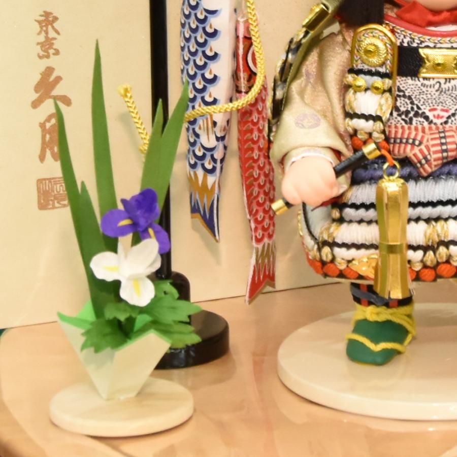 五月人形 コンパクト 久月作 鎧着大将平飾 送料無料 子供大将 平飾り
