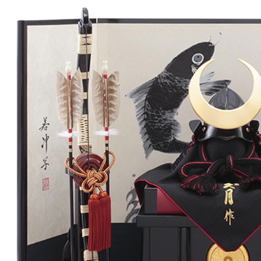 久月 五月人形 久月作 お祝い 兜飾り 櫃付き 王者之兜飾り 正絹黒糸裾