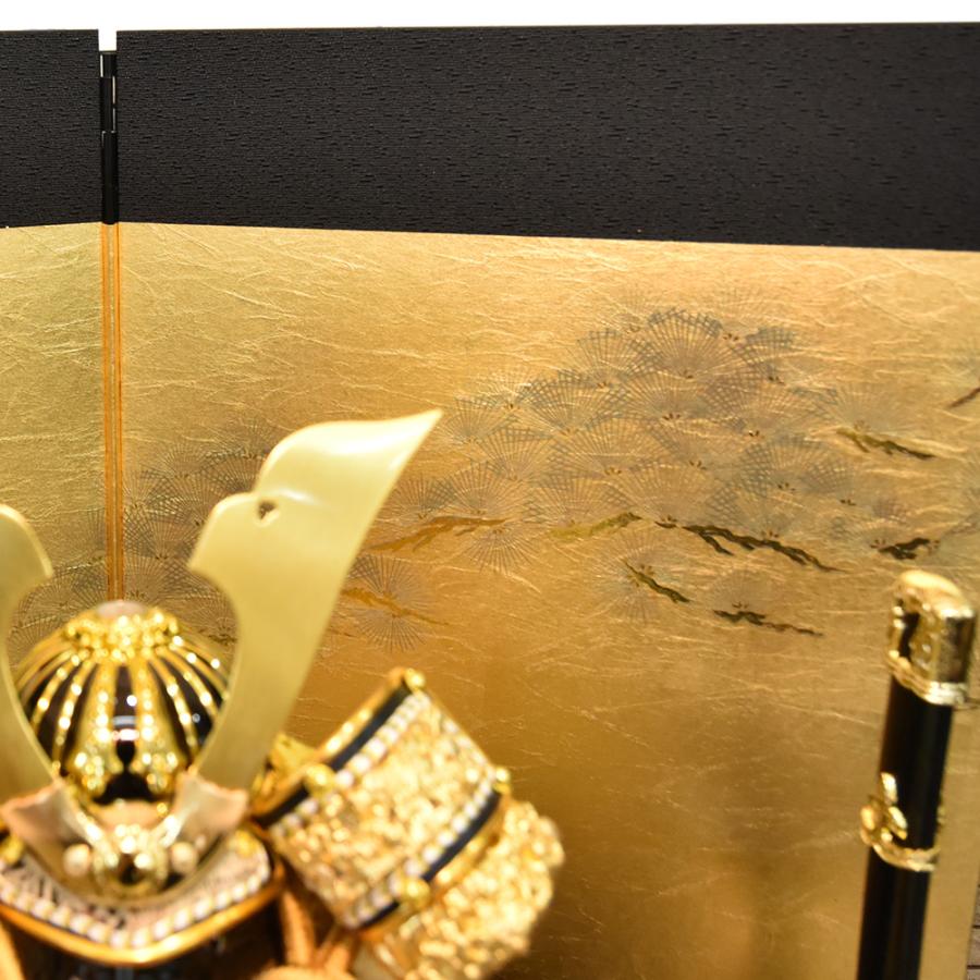 五月人形 コンパクト 久月作 お祝い 鎧飾り 平飾り 大鎧飾り 金 カッコ