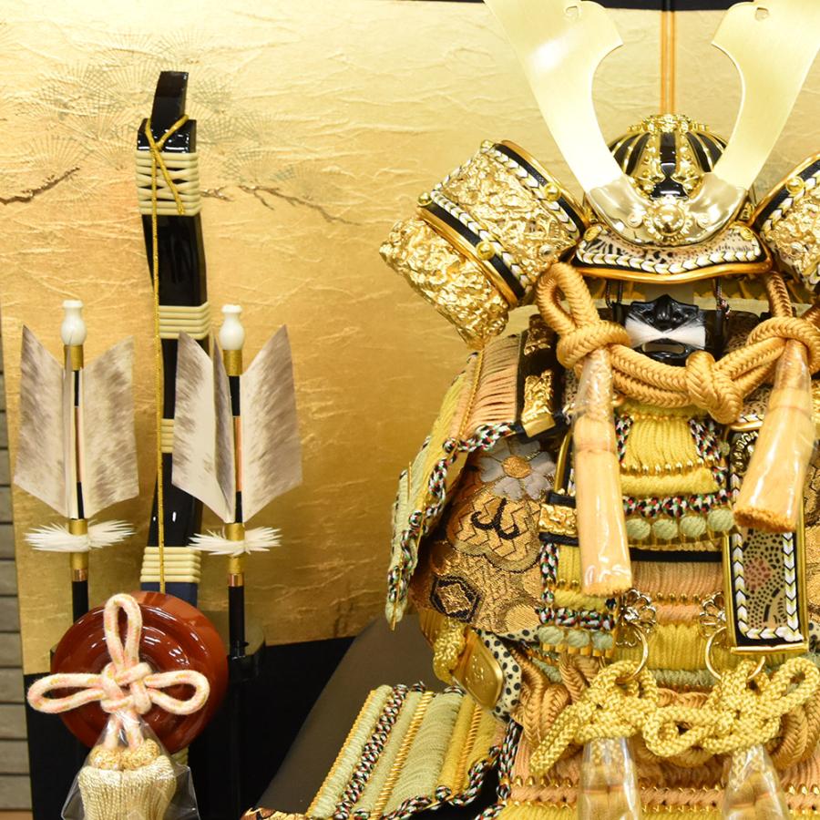 五月人形 コンパクト 久月作 お祝い 鎧飾り 平飾り 大鎧飾り 金 カッコ