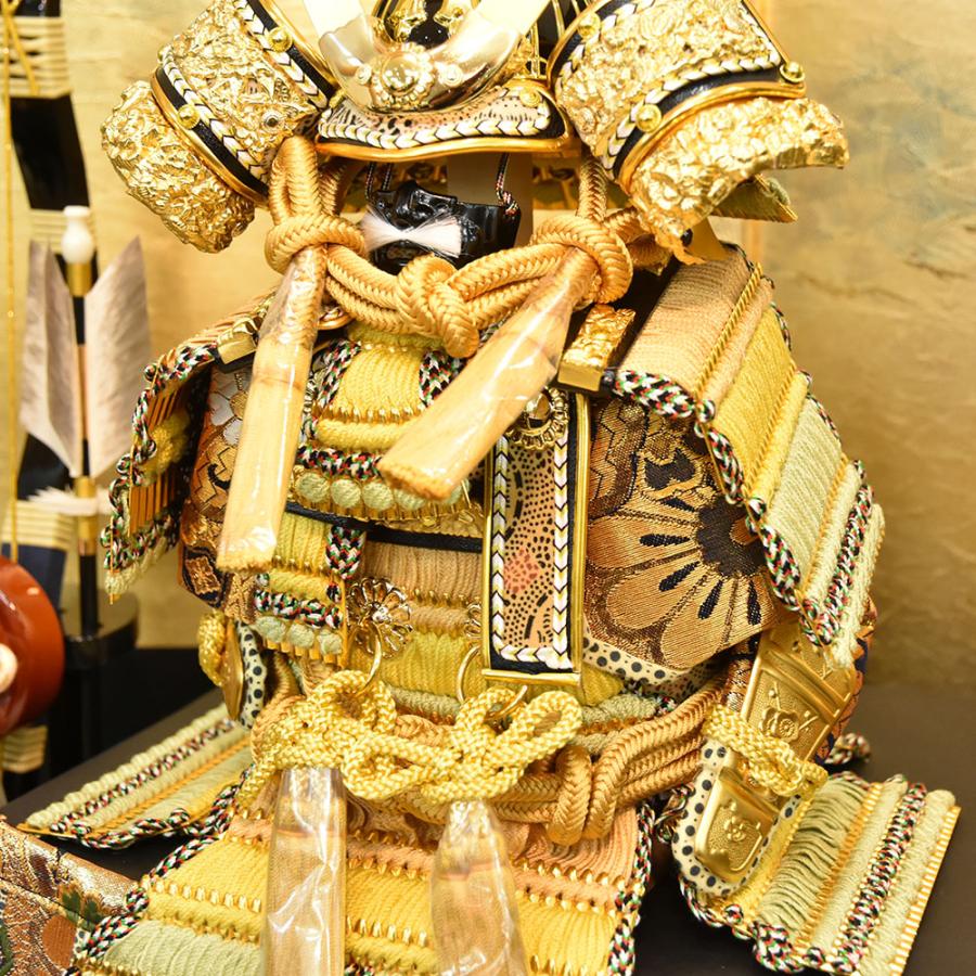 五月人形 コンパクト 久月作 お祝い 鎧飾り 平飾り 大鎧飾り 金 カッコ