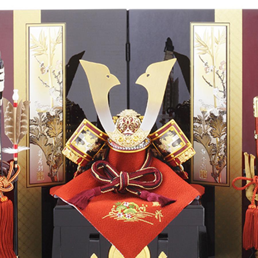 高級五月人形 兜飾り 正絹 五月人形 久月作 お祝い 兜飾り 平飾り 正絹色々縅8号 カッコいい 端午