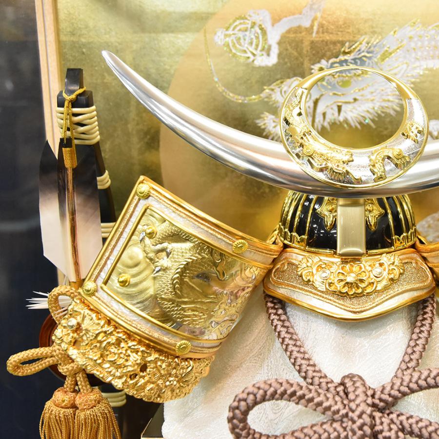 五月人形 久月作 お祝い 兜飾り ケース飾り アクリルケース 10号 木目 ナチュラル カッコいい 端午の節句 おしゃれ 2026 No.37 k510103