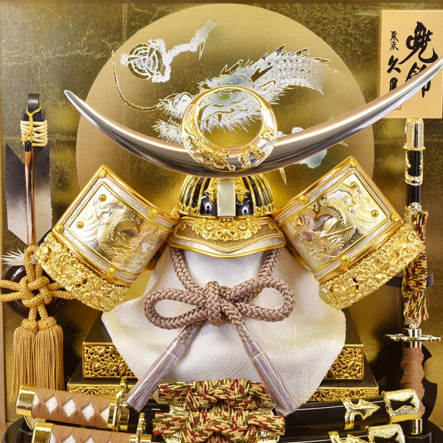 五月人形 久月作 お祝い 兜飾り ケース飾り アクリルケース 10号 木目 ナチュラル カッコいい 端午の節句 おしゃれ 2026 No.37 k510103