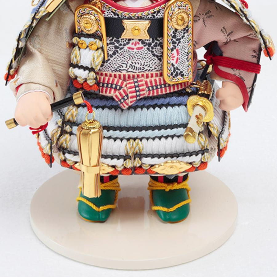 久月 五月人形 久月作 コンパクト お祝い 鎧着 大将飾り 正絹青勾緘