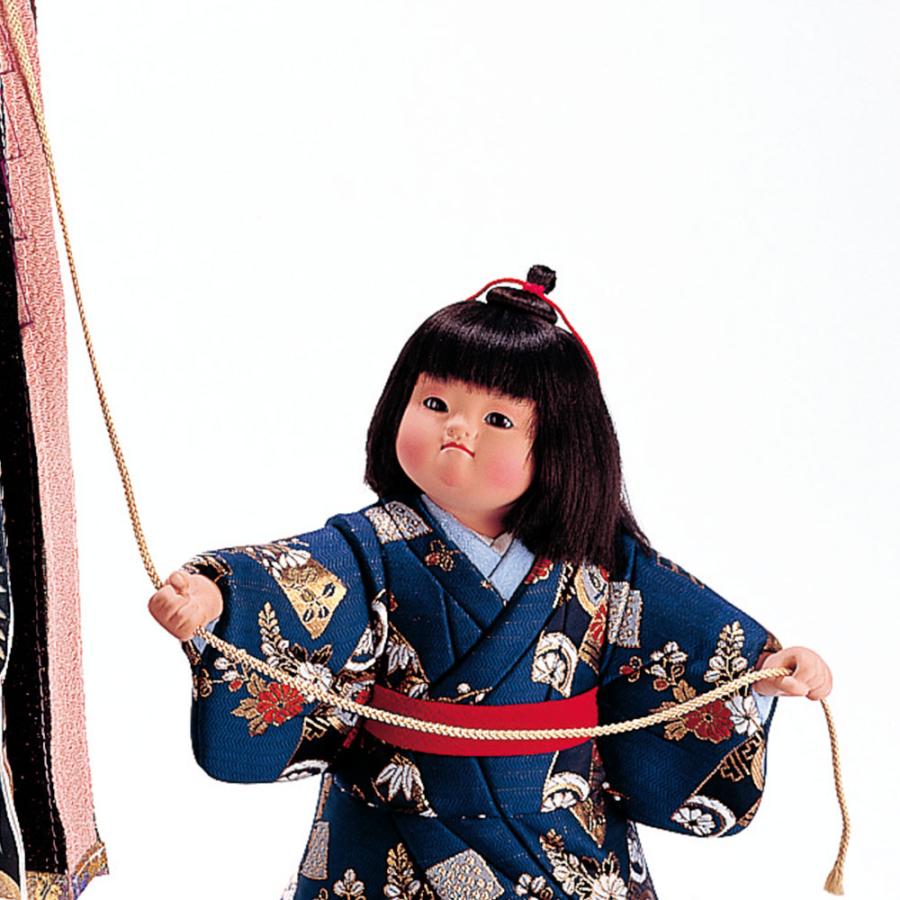 五月人形 真多呂人形作 木目込み 大将飾り 子供大将 引上げ 鯉のぼり