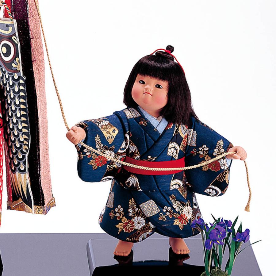 五月人形 真多呂人形作 木目込み 大将飾り 子供大将 引上げ 鯉のぼり