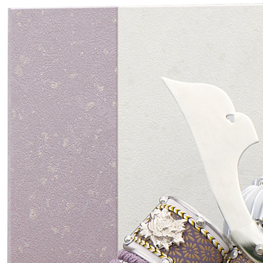 五月人形 コンパクト むらさき シルバー 銀 兜 ミニ 兜飾り おしゃれ 5