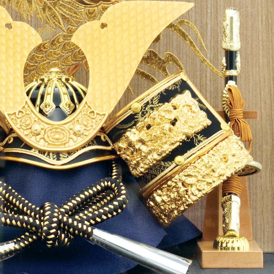 五月人形 コンパクト ケース入り 兜 8号 金 大桑 兜飾り アクリル
