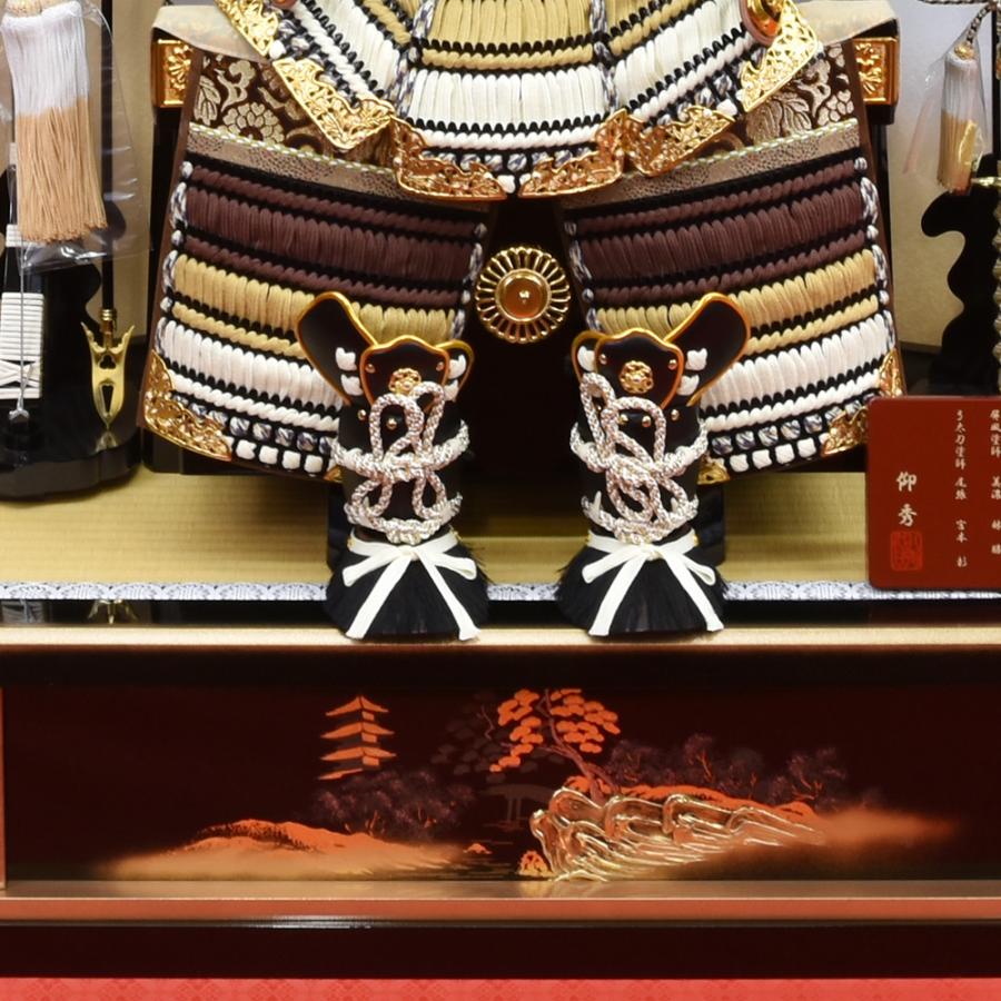 五月人形 コンパクト お祝い 鎧飾り 10号 鎧 文久 金 カッコいい 端午