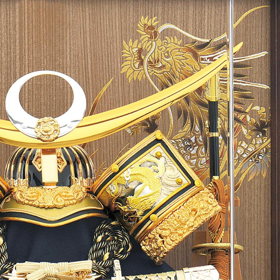 五月人形 コンパクト ケース入り 上杉謙信 おしゃれ 兜飾り 12号 金