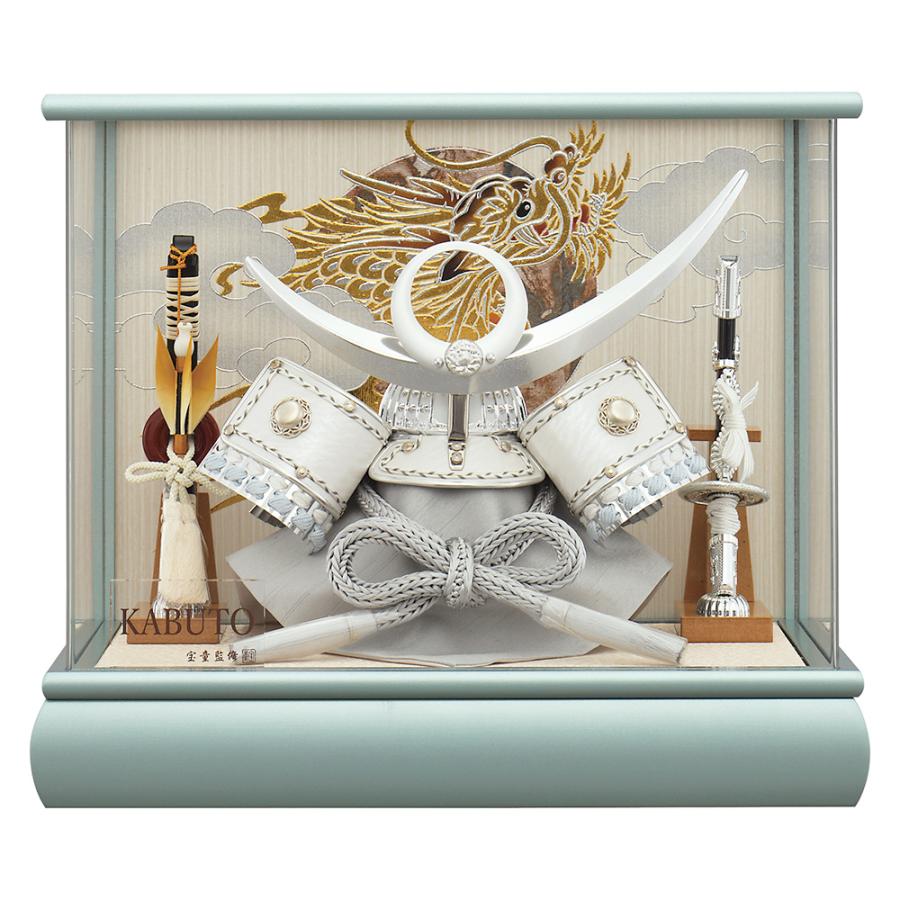 五月人形 お祝い 初節句 コンパクト 兜飾り ケース飾り 8号 アクリル