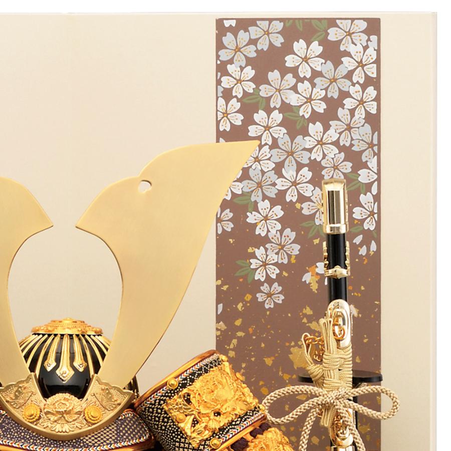 五月人形 お祝い 初節句 コンパクト 兜飾り 収納飾り 10号 紫段兜