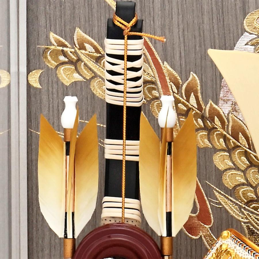 五月人形 ケース飾り かぶと コンパクト 兜飾り おしゃれ 金 幅43cm