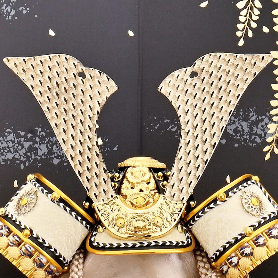 五月人形 収納飾り かぶと コンパクト 兜飾り ミニ おしゃれ 黒 金 モダン 初節句 横幅38cm 端午の節句 子供の日 男の子 黒金 大鍬 兜 sn2608-5 2026_3