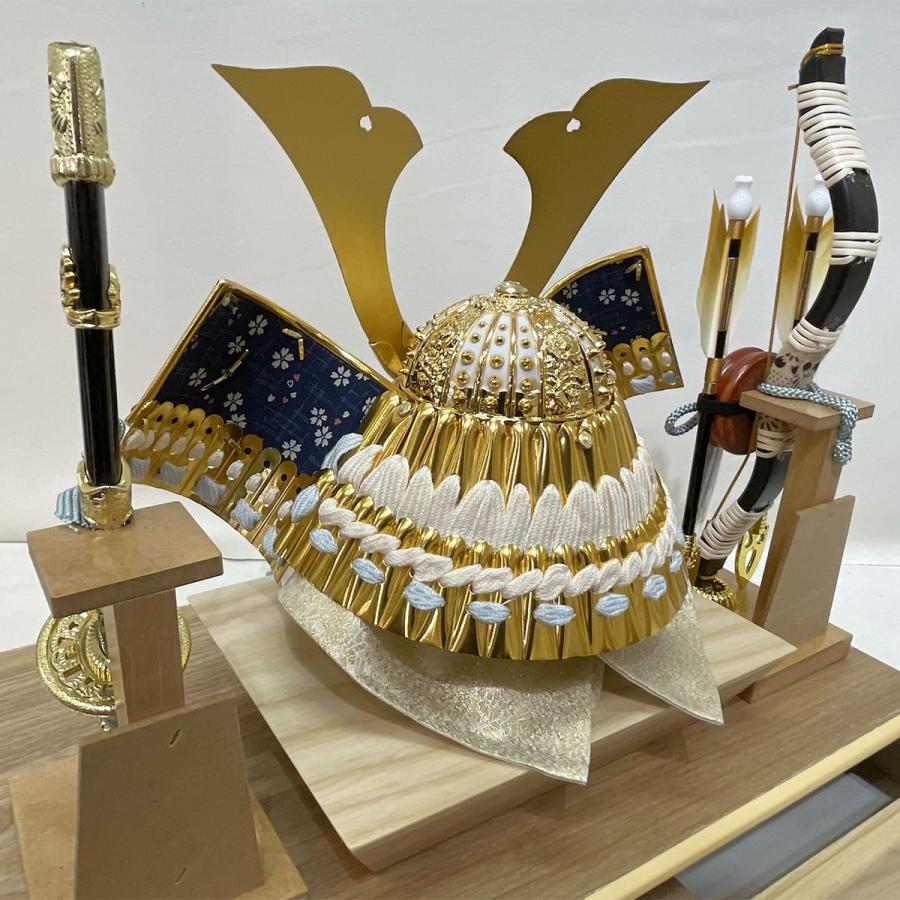 五月人形 久月 兜 アクリル ケース飾り コンパクト ケース入り 横幅