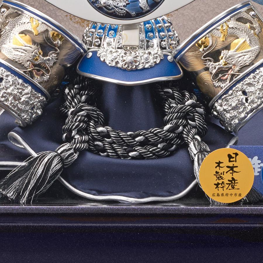 五月人形 兜飾り ケース飾り 六角雲竜 武将 名将 上杉謙信 六角