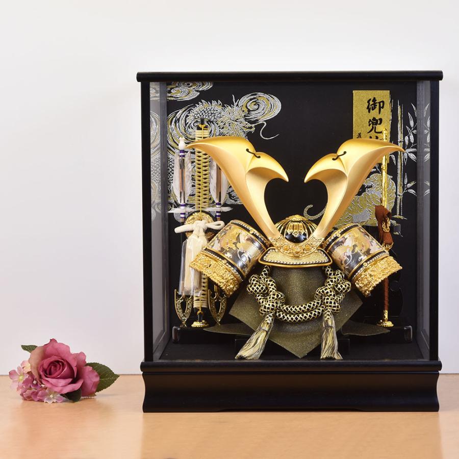五月人形 コンパクト 兜 虎 ケース入り 5月人形 おしゃれ 兜飾り 金 ケース飾り ガラス 木製 モダン かぶと ミニ 初節句 端午の節句 | 