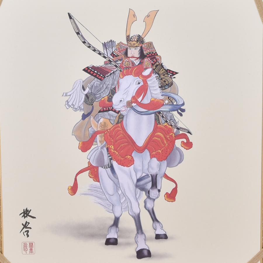 掛け軸 モダン オシャレ インテリア 五月人形 掛軸 白馬武士 武者 和