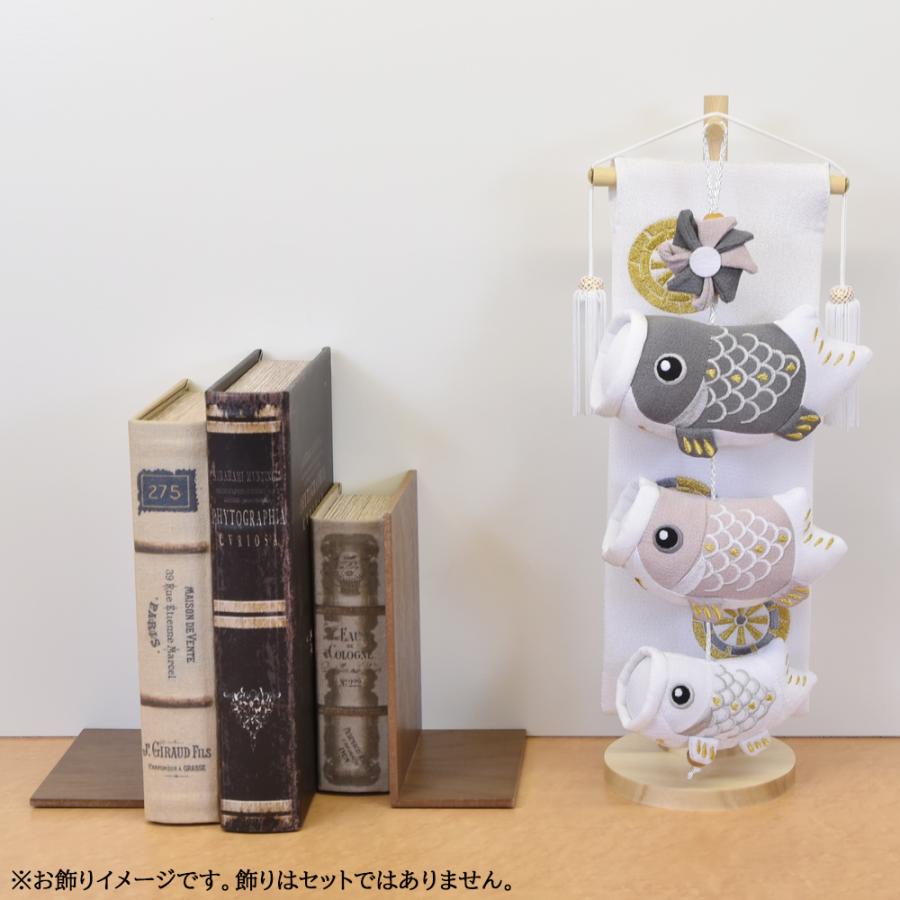 鯉のぼり 室内 こいのぼり 鯉飾り ボタールグレイ 白 中