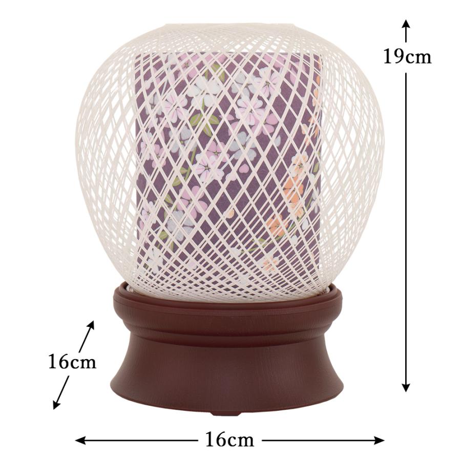 盆提灯 コンパクト ちょうちん 提灯 初盆 霊前灯 花まゆ 2号 桜