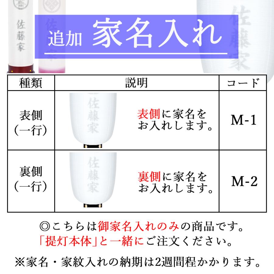 よぅちん様確認用 盆提灯 戒名入れ 希望文字入れ ちょうちん 表側 戒名のみ 「本体(提灯