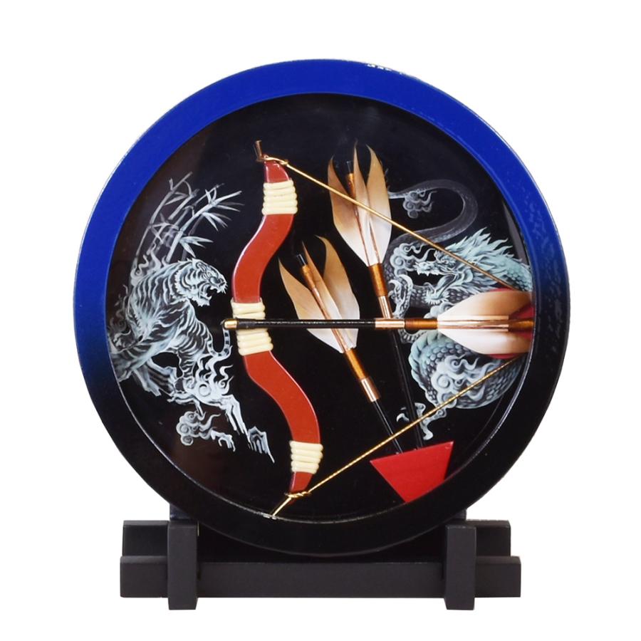 破魔弓 壁掛け コンパクト おしゃれ 丸型 はまゆみ ミニ 龍虎 ブルー アクリル 破魔矢 初正月飾り 5号 1214-05-751 2025 |  | 10
