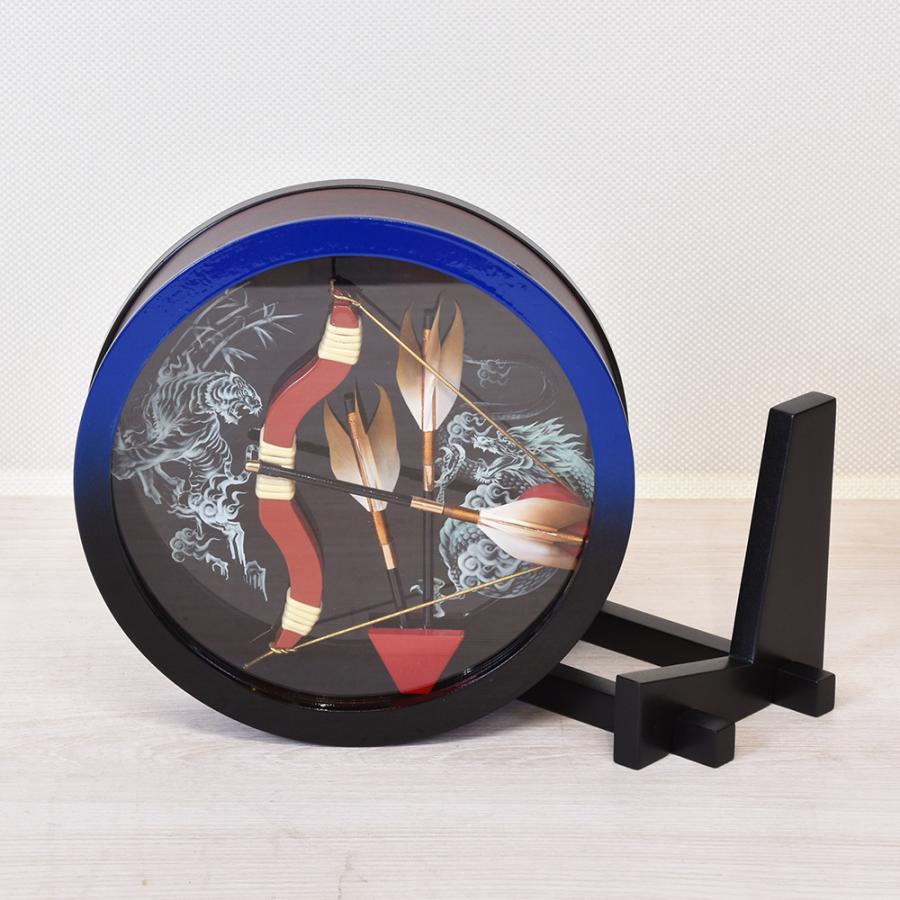 破魔弓 壁掛け コンパクト おしゃれ 丸型 はまゆみ ミニ 龍虎 ブルー アクリル 破魔矢 初正月飾り 5号 1214-05-751 2025 |  | 07