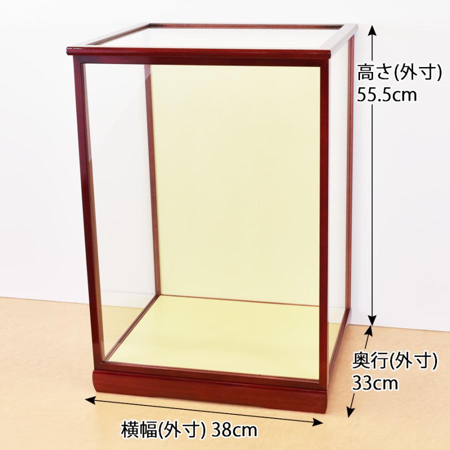 人形ケース ガラス人形ケース 幅 間口35奥行30高50cm(ガラス寸法）内