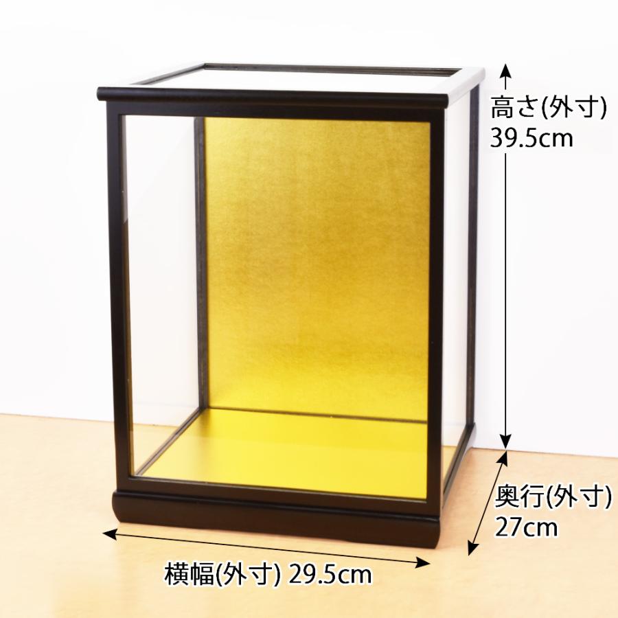 人形ケース ガラス人形ケース 幅 間口27奥行24高35cm(ガラス寸法）内