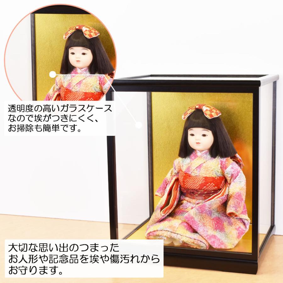 人形ケース ガラス人形ケース 幅 間口30奥行24高35cm(ガラス寸法）内