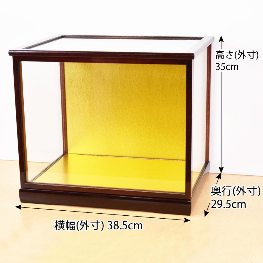 人形ケース ガラス人形ケース 幅 間口36奥行27高30cm(ガラス寸法）内