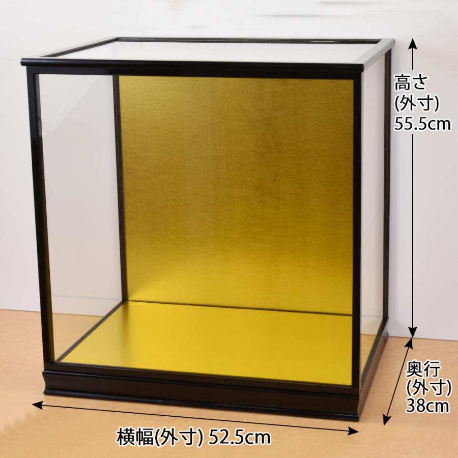 人形ケース ガラス人形ケース 幅 間口50奥行35高50cm(ガラス寸法）内