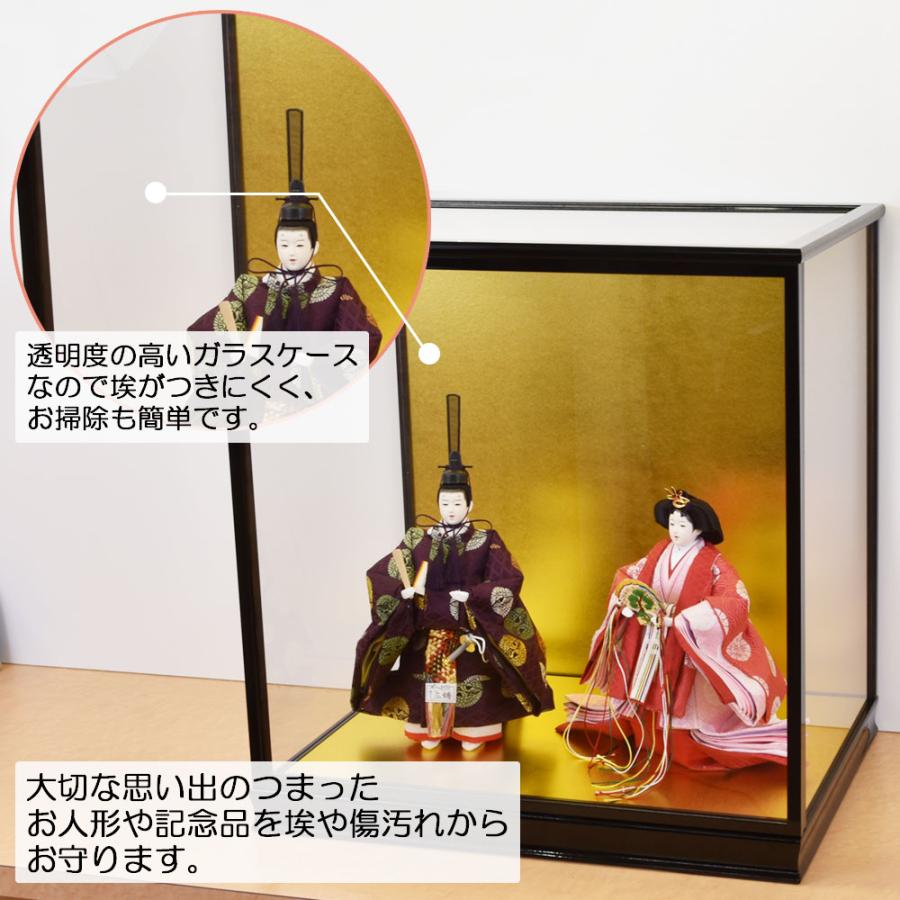 人形ケース ガラス人形ケース 幅 間口50奥行35高50cm(ガラス寸法）内