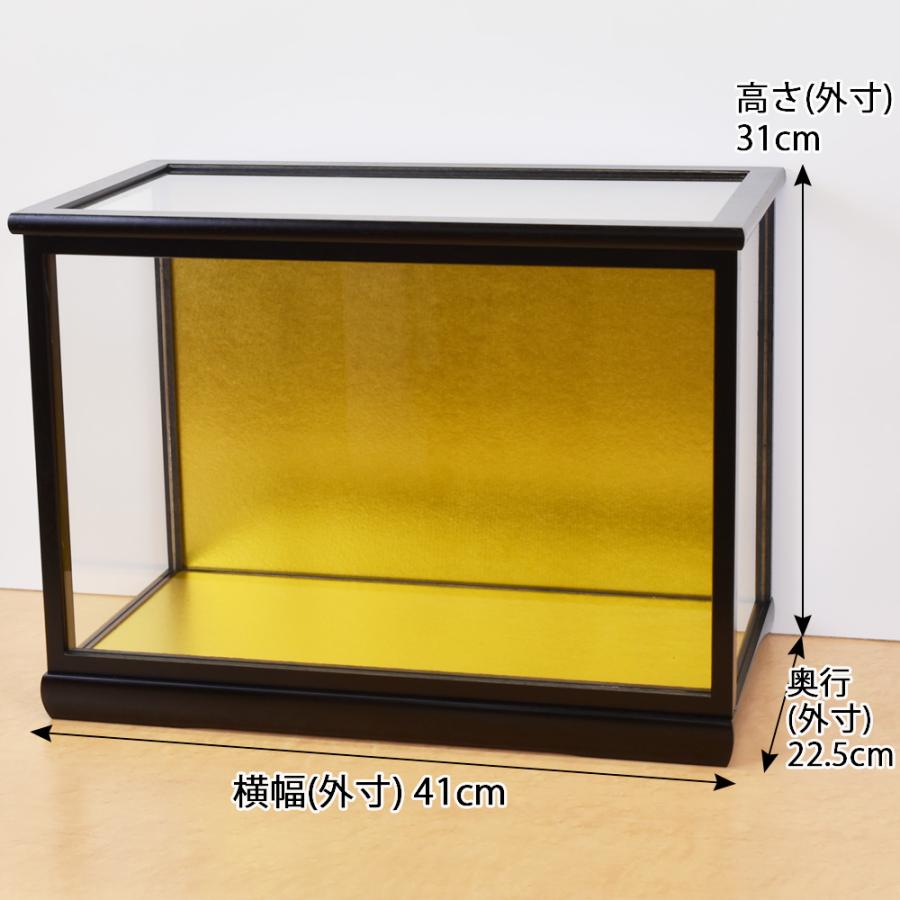 人形ケース ガラス人形ケース 幅 間口40奥行20高27cm(ガラス寸法）内