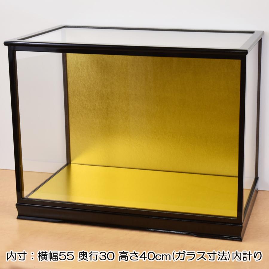 人形ケース ガラス人形ケース 幅 間口55奥行30高40cm(ガラス寸法）内