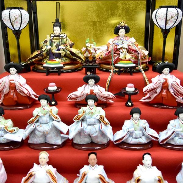 雛人形 コンパクト ひな人形 五段飾り 十五人 15人飾り 5段 ミニ