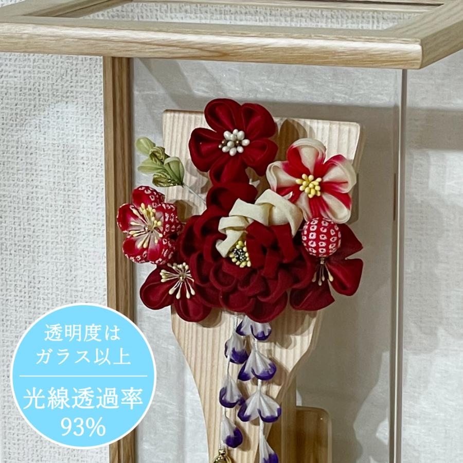 羽子板 お祝い 7号 (高さ約31cm) 赤 ピンク グレージュ ケース飾り