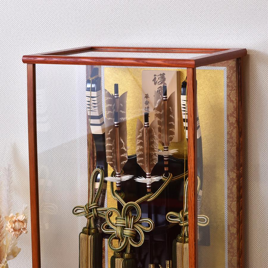 破魔弓 お祝い コンパクト 初正月飾 15号 天翔 ケース飾り ガラス