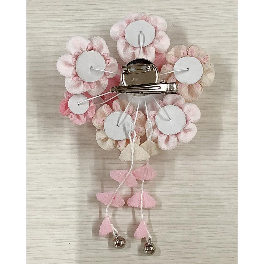 羽子板 つまみ細工 単品 初正月 7号 (高さ25cm) コンパクト 花飾り