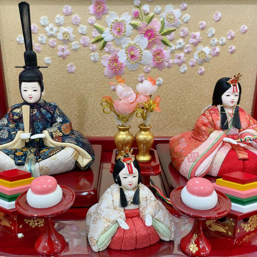 雛人形 久月 木目込み かわいい おしゃれ ひな人形 収納飾り ほのか 10人飾り 3段飾り モダン 可愛い 杉田十志 チNO.31 2025 | 久月 | 02