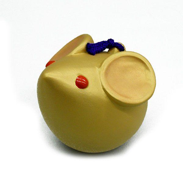 干支　子　土鈴　金色　焼き物 |  | 01