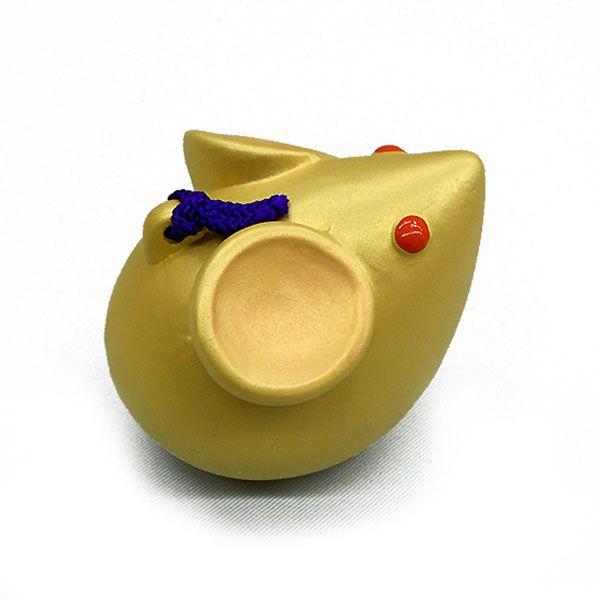 干支　子　土鈴　金色　焼き物 |  | 02