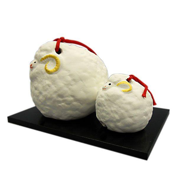 干支　未　14　白色　親子　焼き物 |  | 03