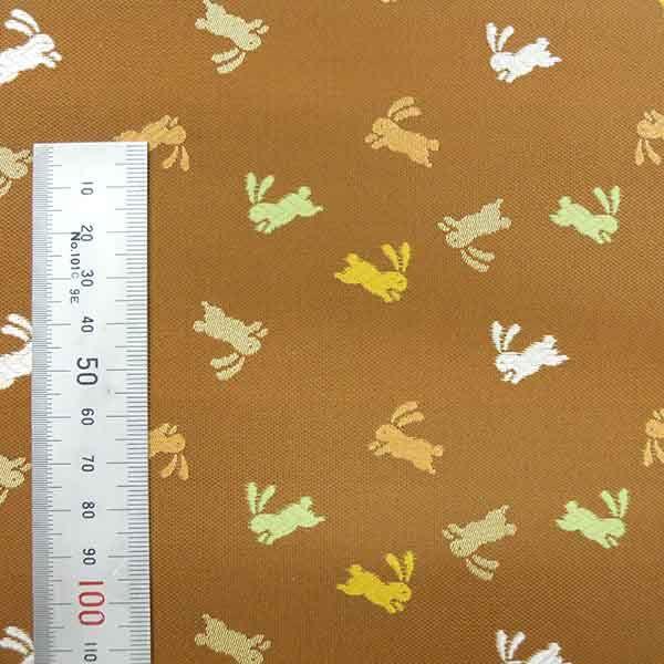 金襴生地 金襴の布 茶地うさぎ柄 kin茶4 : 雛人形-五月人形-販売-通販