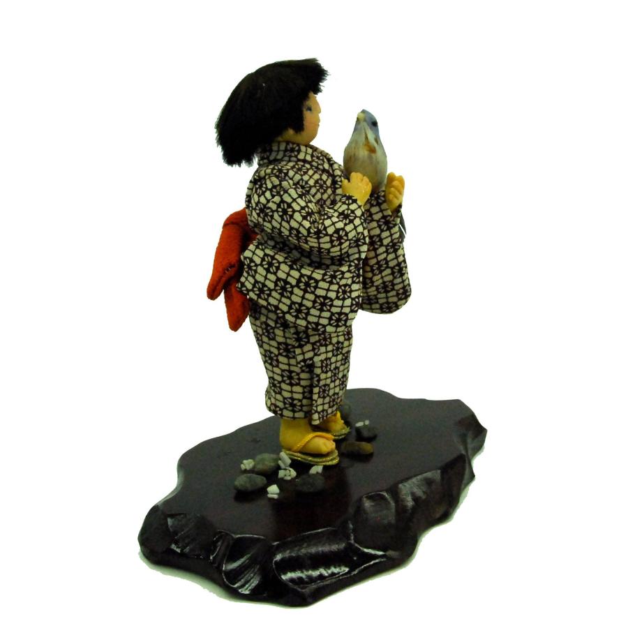 日本人形 童人形 鳥(水色) 訳あり品 倉庫管理品 : 雛人形-五月人形