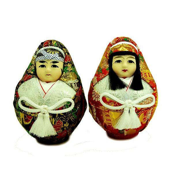 日本人形 3号 姫ダルマ 一対(大) 訳あり品 倉庫管理品 : 雛人形-五月