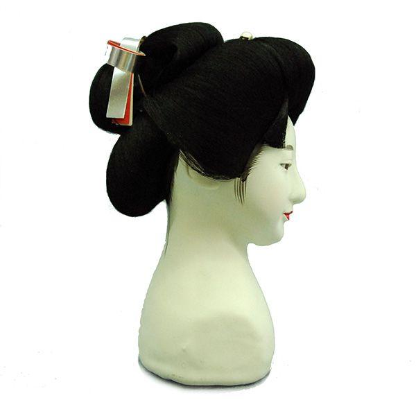 日本人形頭 顔 手芸品 部品 尺三(12号) 芸者 (普) : 雛人形-五月人形